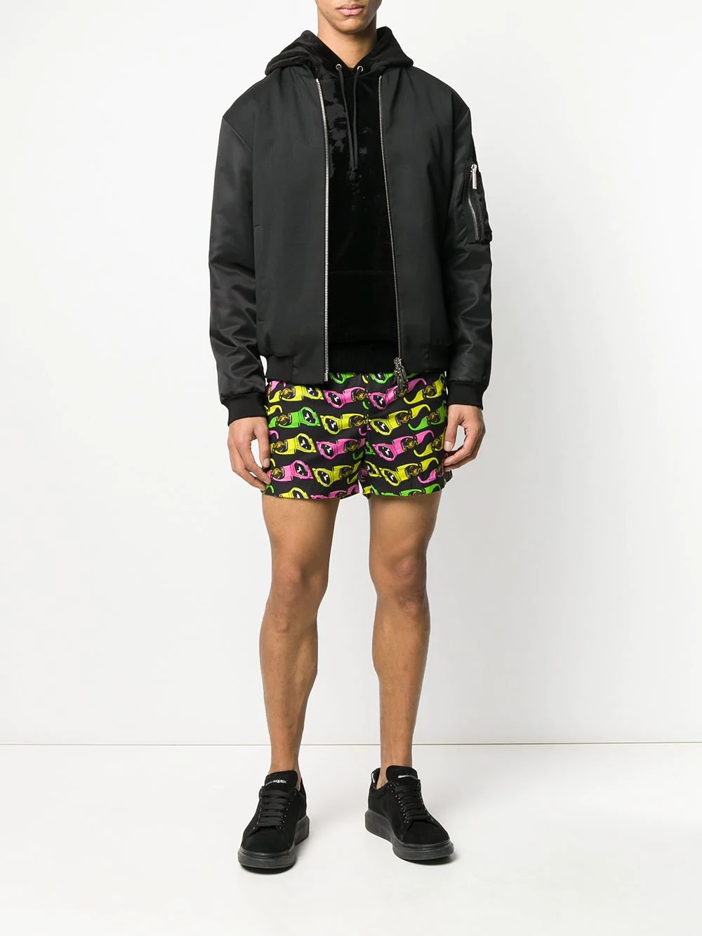 sunglasses printed track shorts - 2