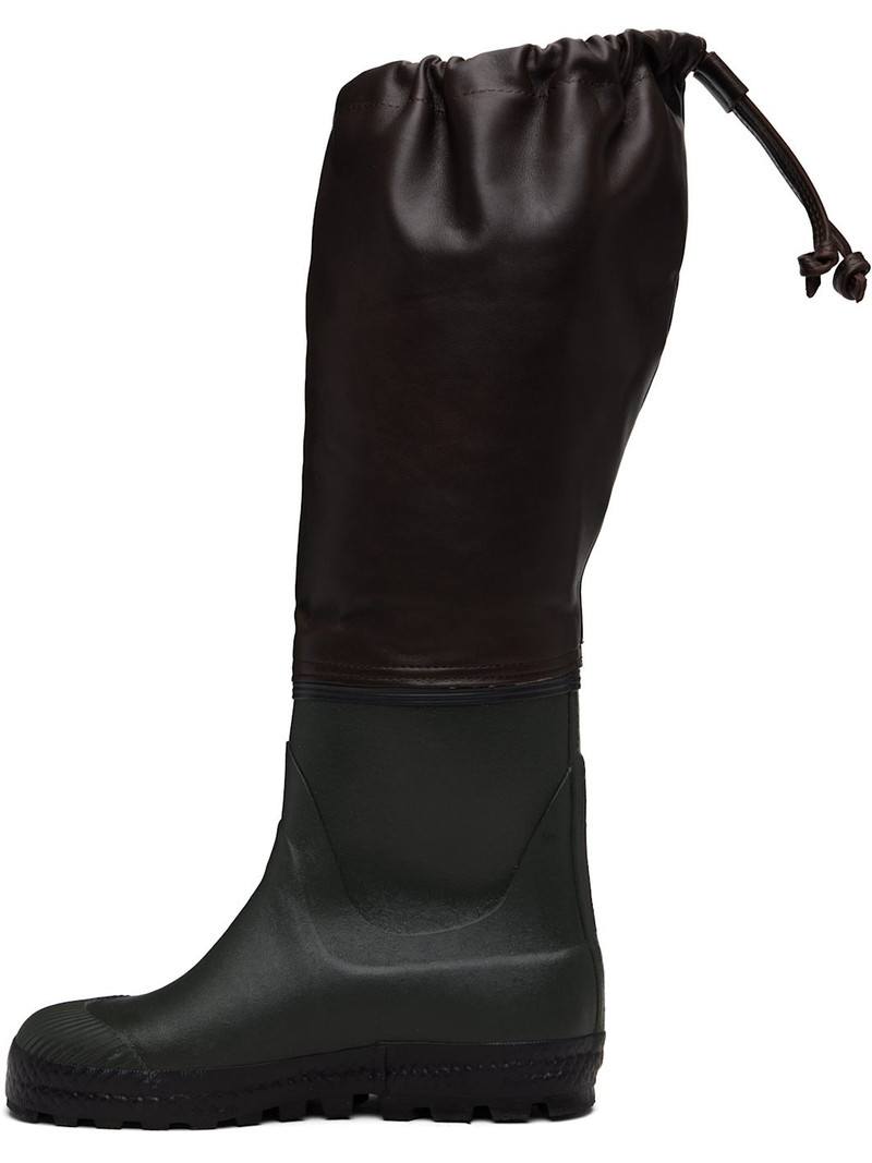 RIER SSENSE Exclusive Brown Farmer Rain Tall Boots outlook