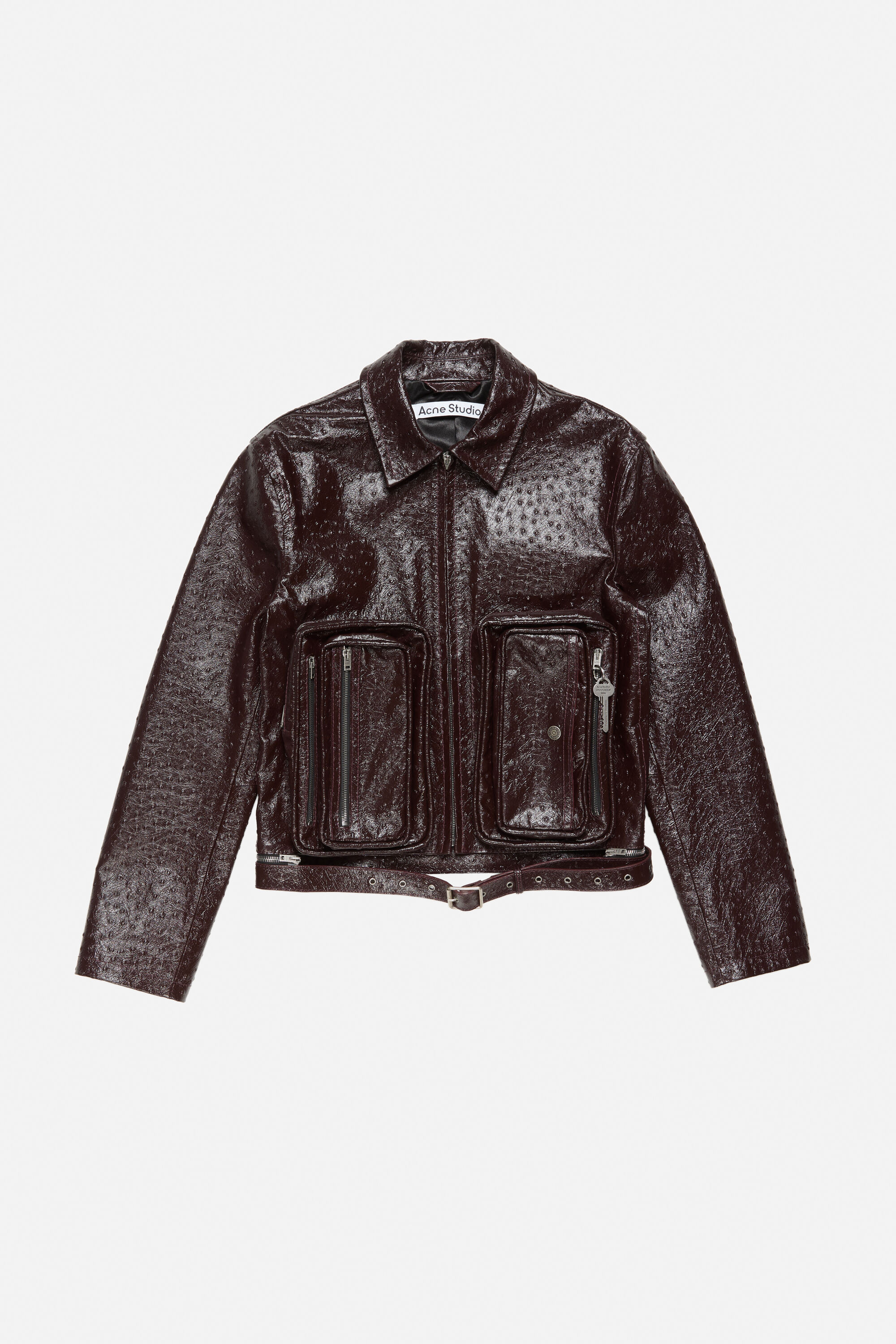 Leather jacket - Burgundy - 6