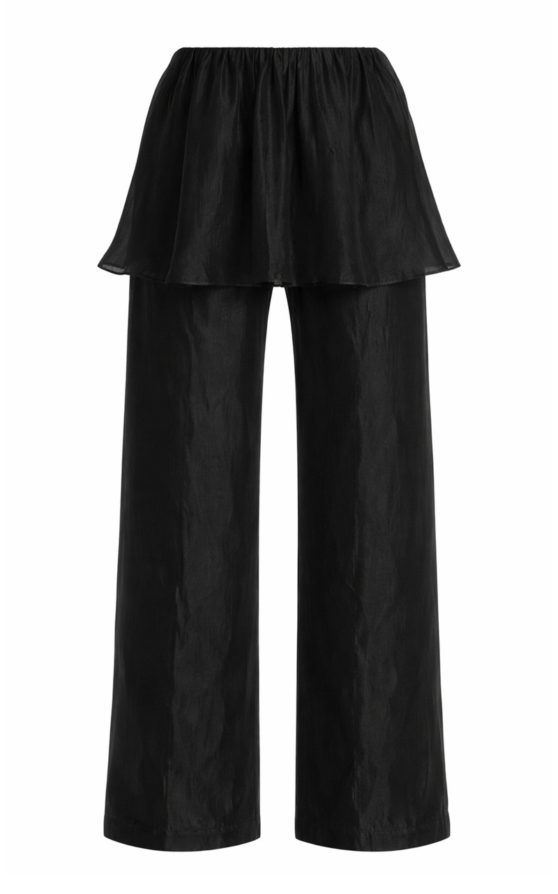Gilian Organza Peplum Pants black 1