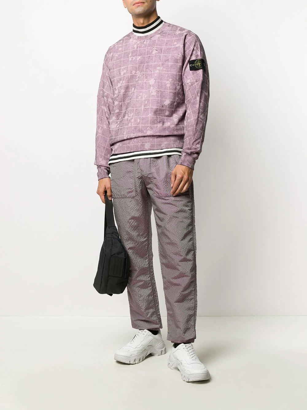 iridescent finish track pants - 2