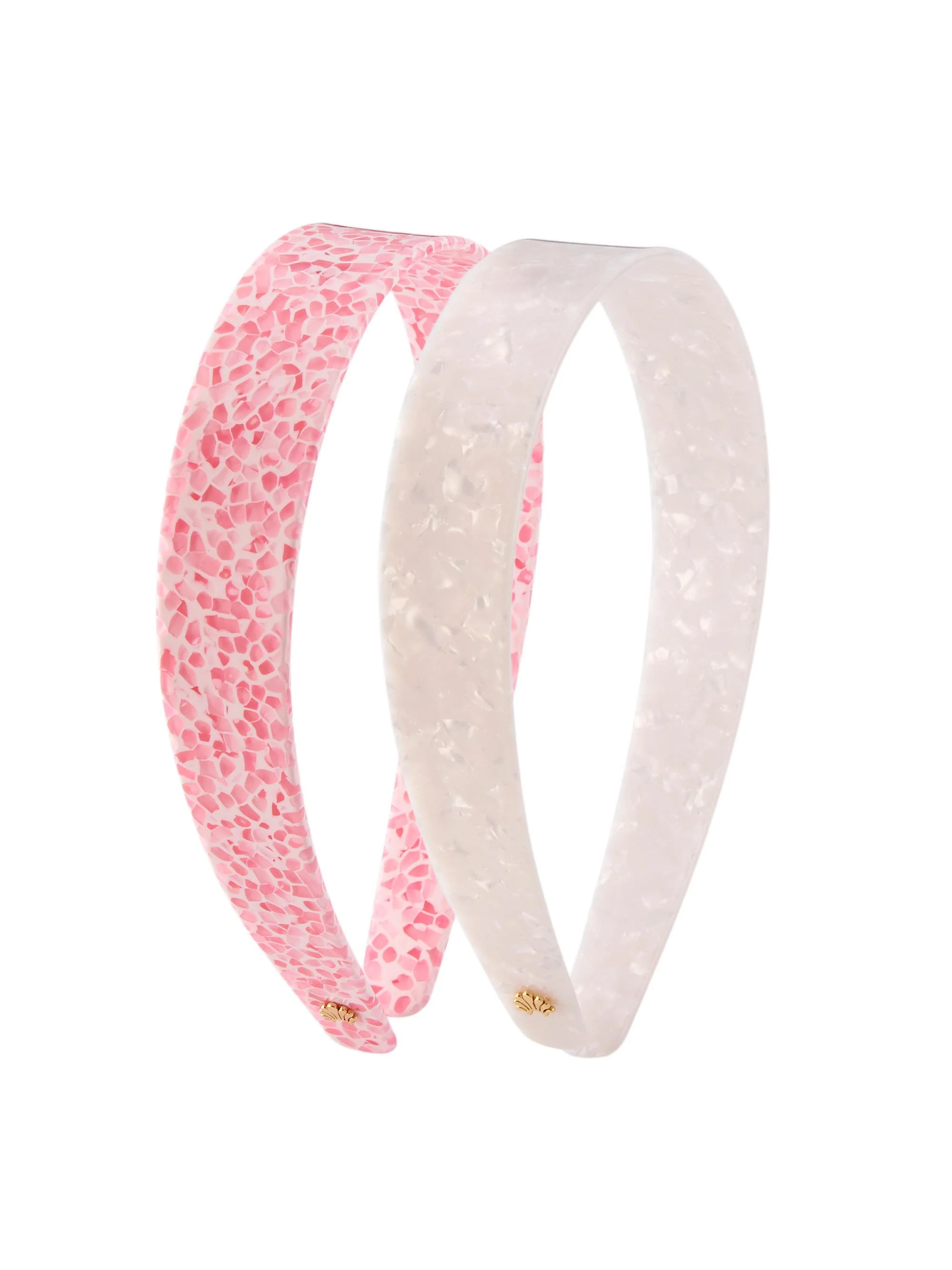 Women's Palm Beach Emma 2-Piece Terrazzo Headband Set - Terrazzo Blush White - 1