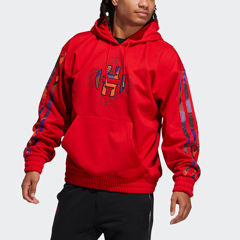 adidas adidas Mic Harden Po Logo Basketball Sports Fleece Lined Red H37613 outlook