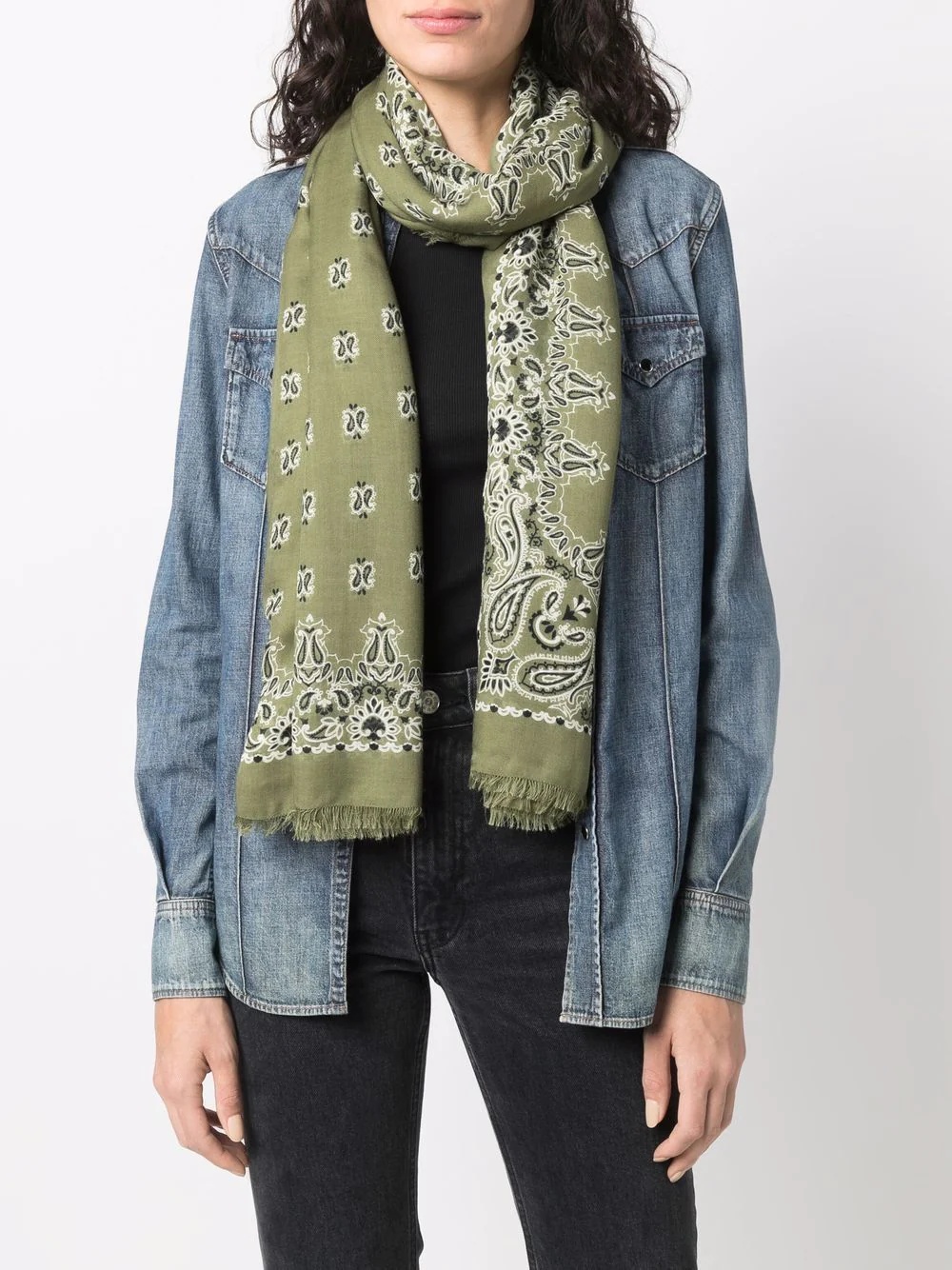 paisley print scarf - 2