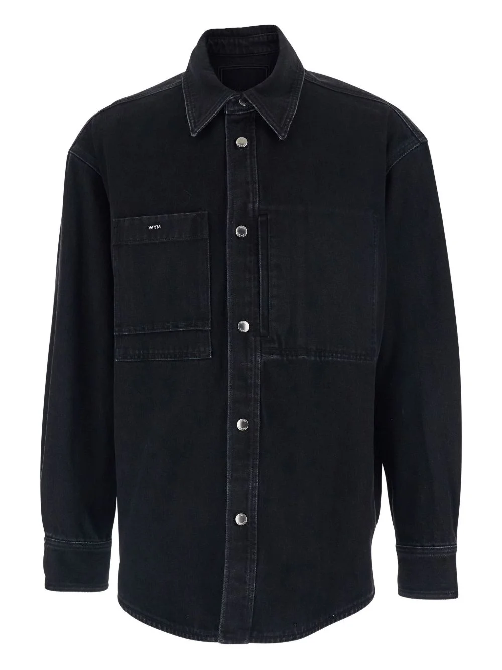 city-print denim shirt - 1