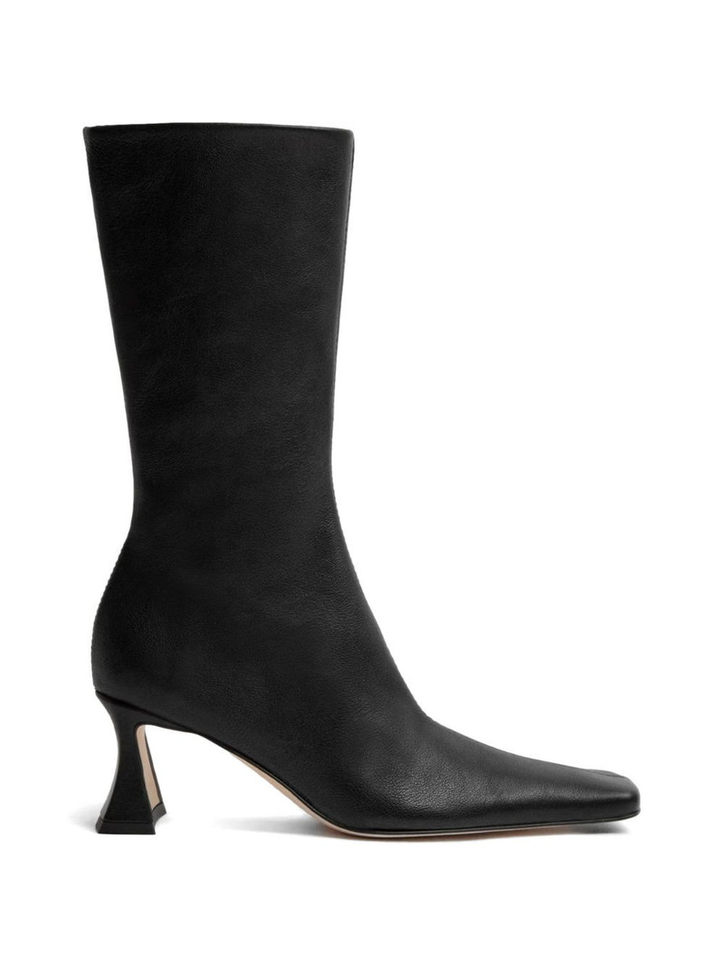 Araxi square-toe leather ankle boots 1