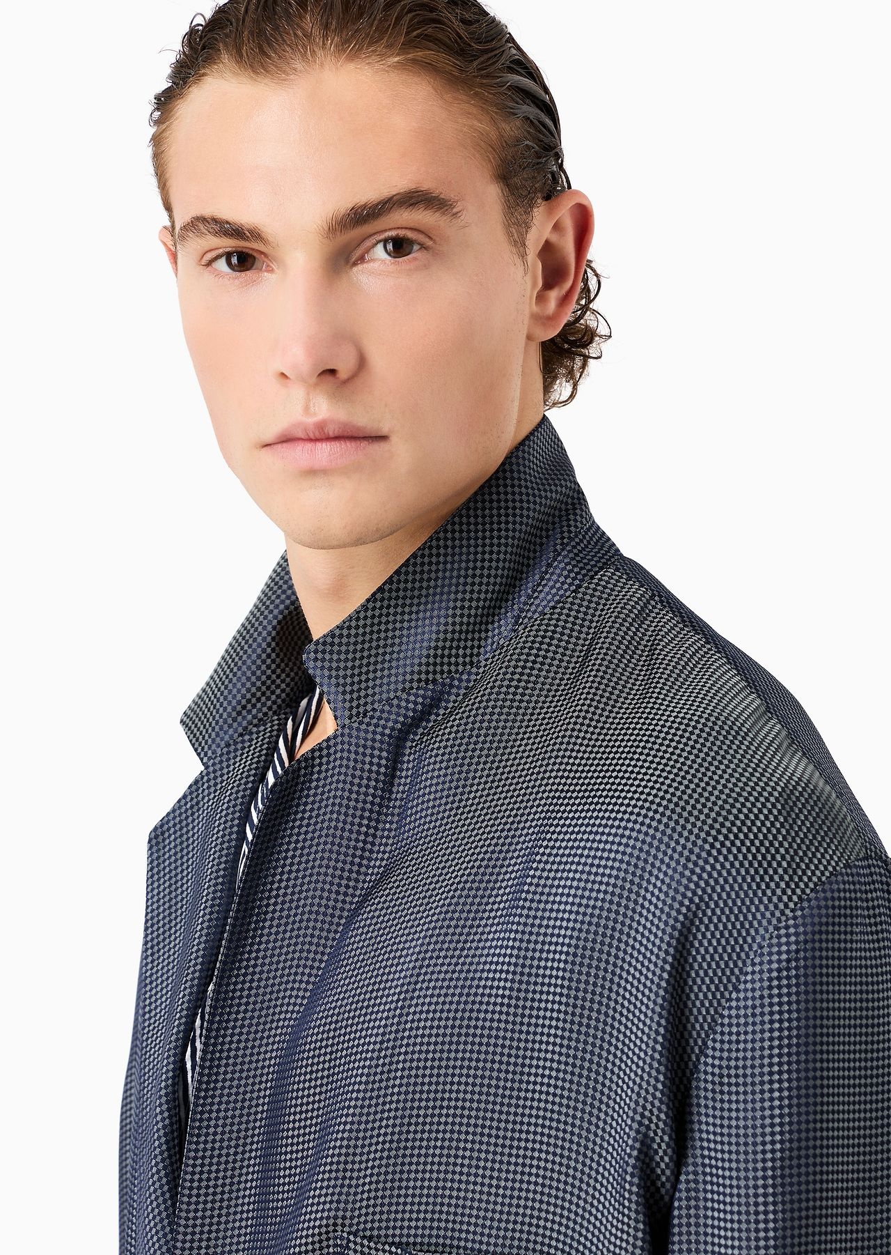 Single-breasted viscose-blend jacquard jacket - 5