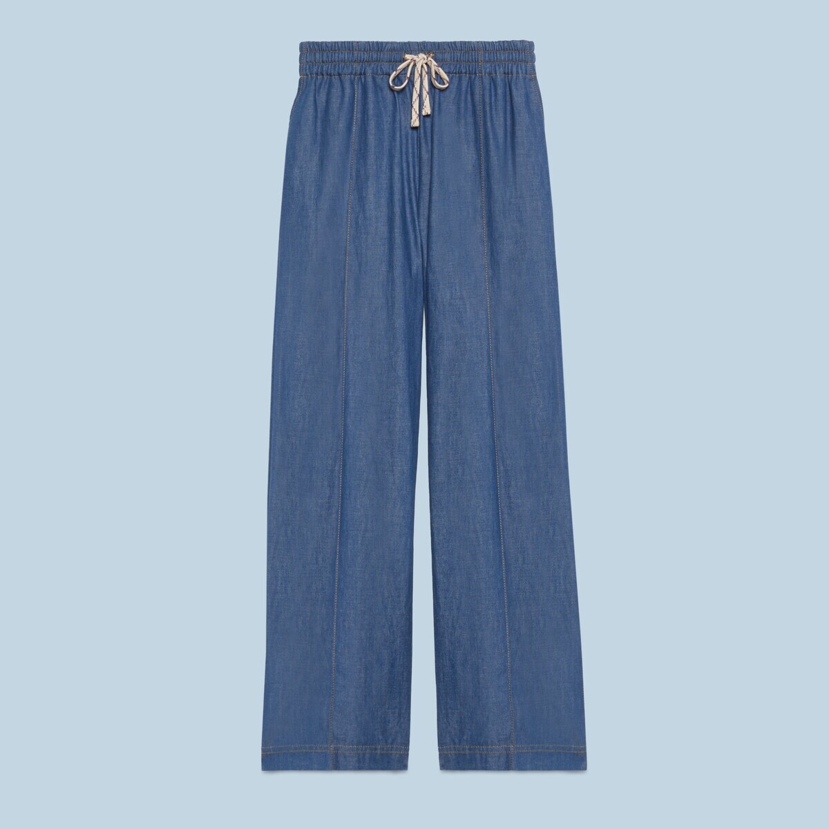 Denim pant with embroidery - 1