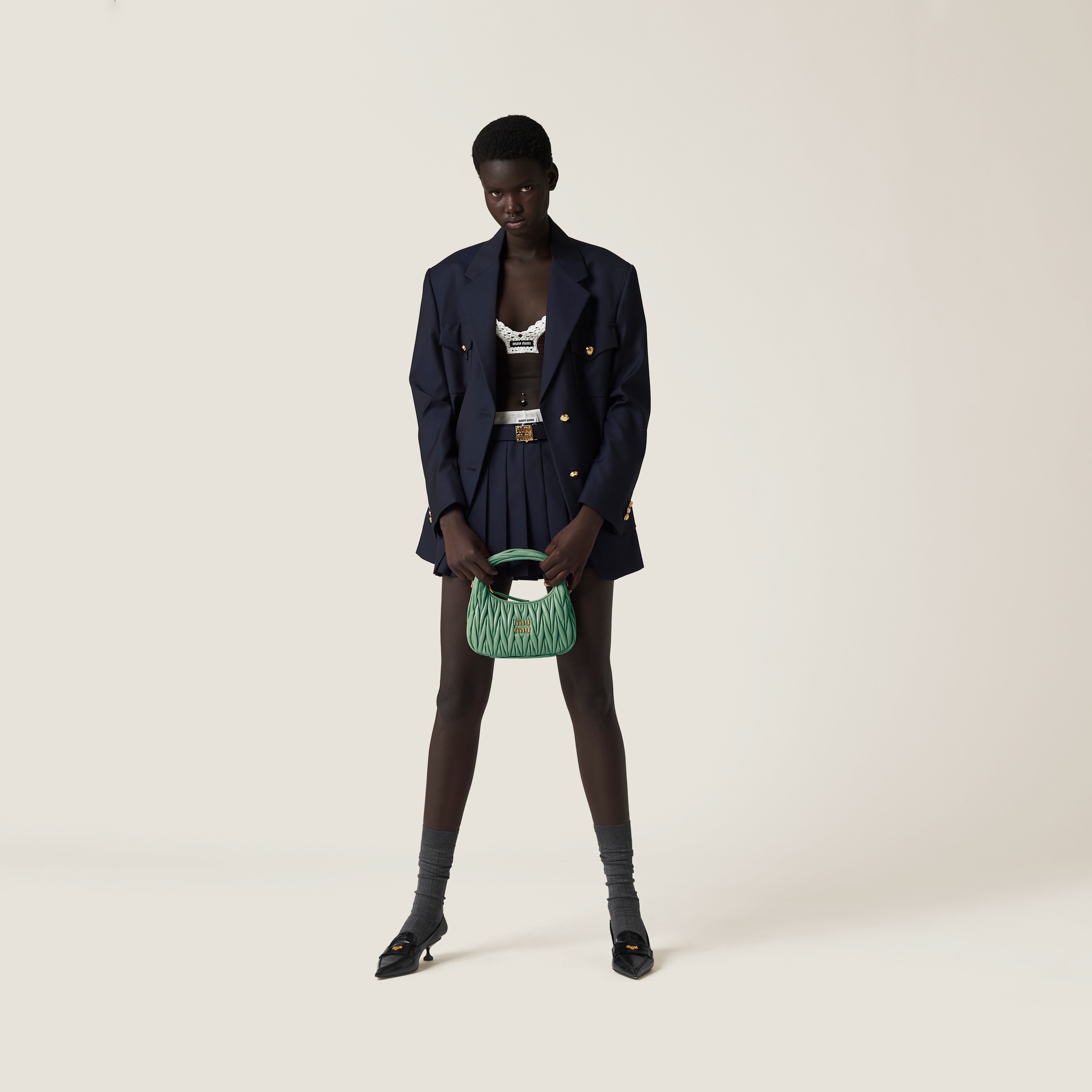 Wander matelassé nappa leather mini hobo bag - 2