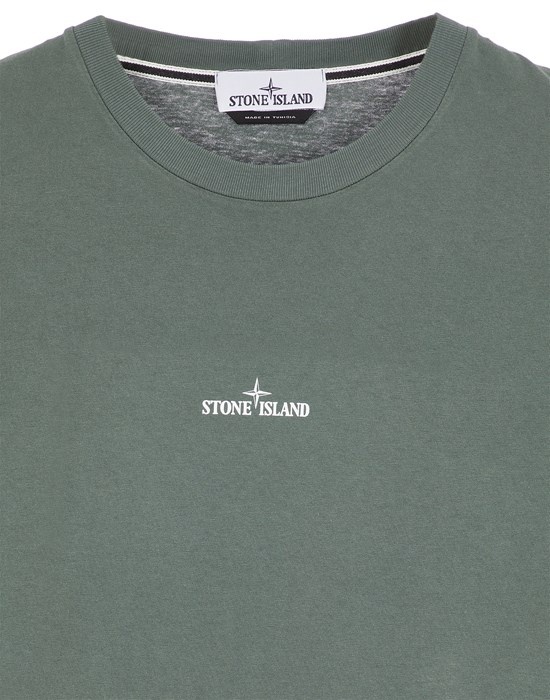 STONE  2RC89 'SCRATCHED PAINT ONE' PRINT Tシャツ Stone Island 2RC89 'SCRATCHED PAINT ONE' PRINT MUSK GREEN