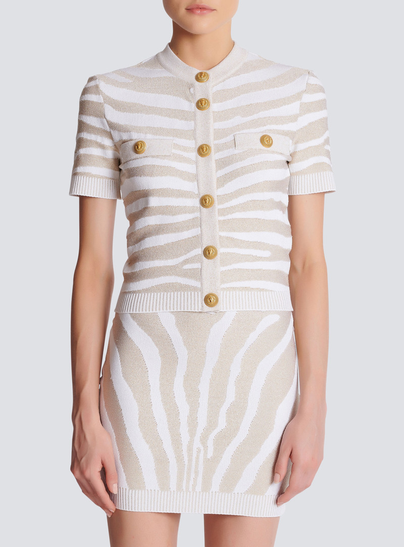 Zebra knit cardigan 5
