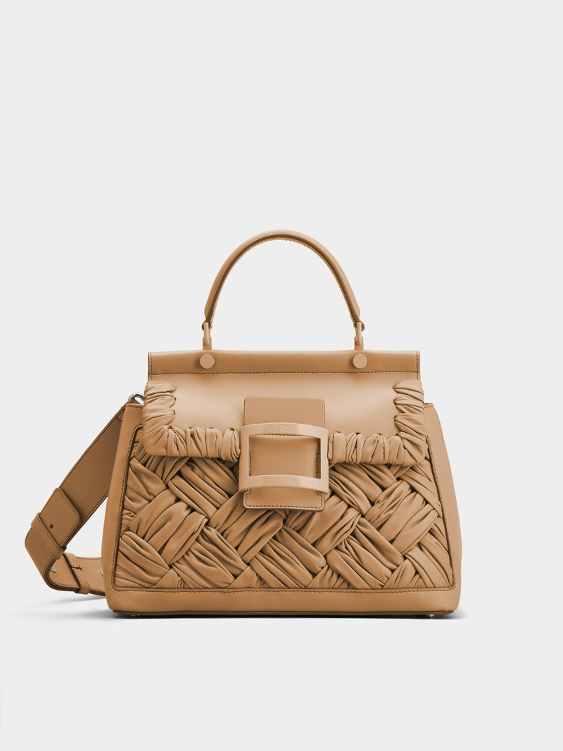 Viv' Cabas Foulard Lacquered Buckle Bag in Soft Leather 1