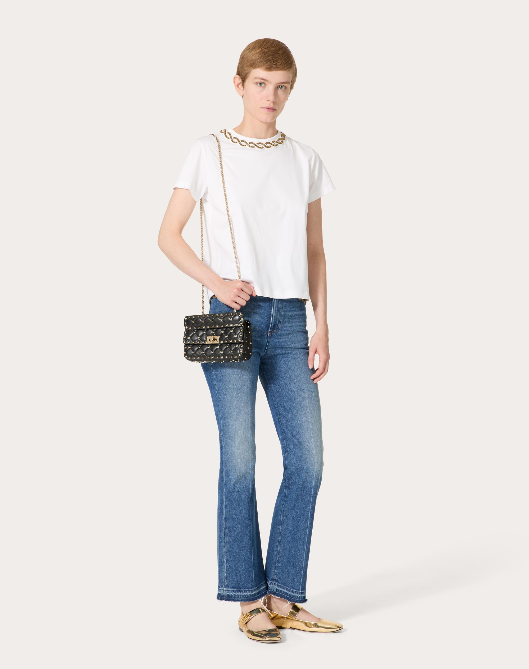 SMALL NAPPA ROCKSTUD SPIKE BAG - 2