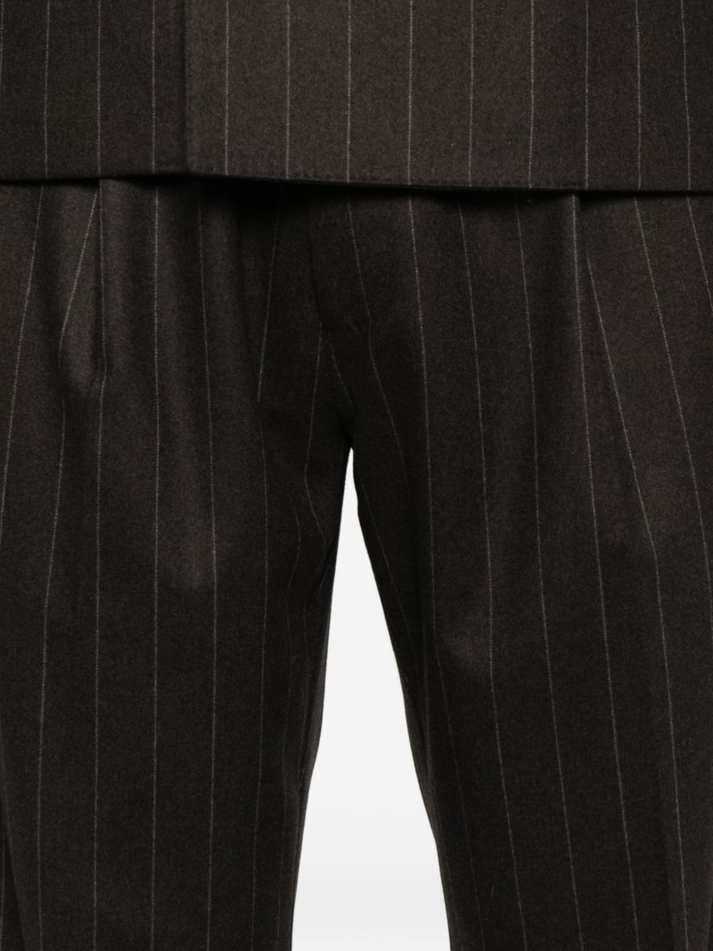 2Pleats pinstripe-cuffed trousers 5