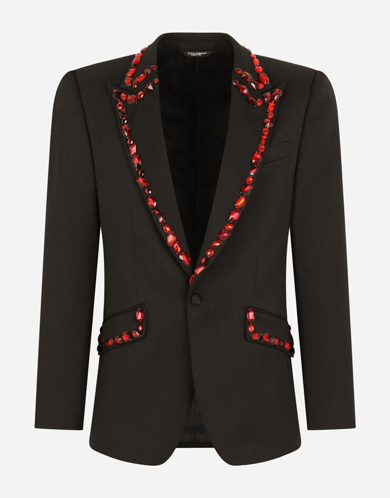 Wool Sicilia-fit suit with rhinestones 1