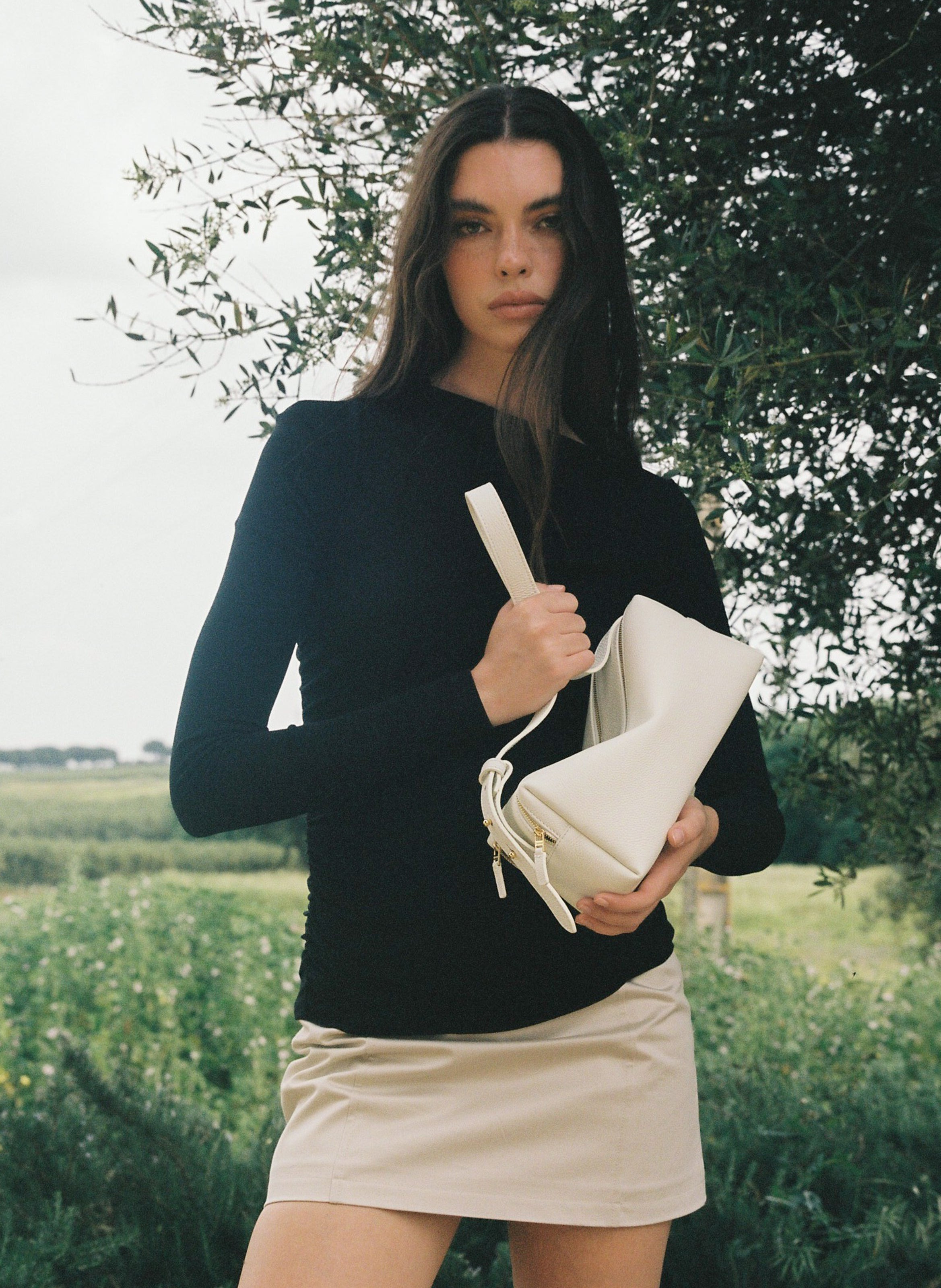Trousse Pebbled Leather White - 2