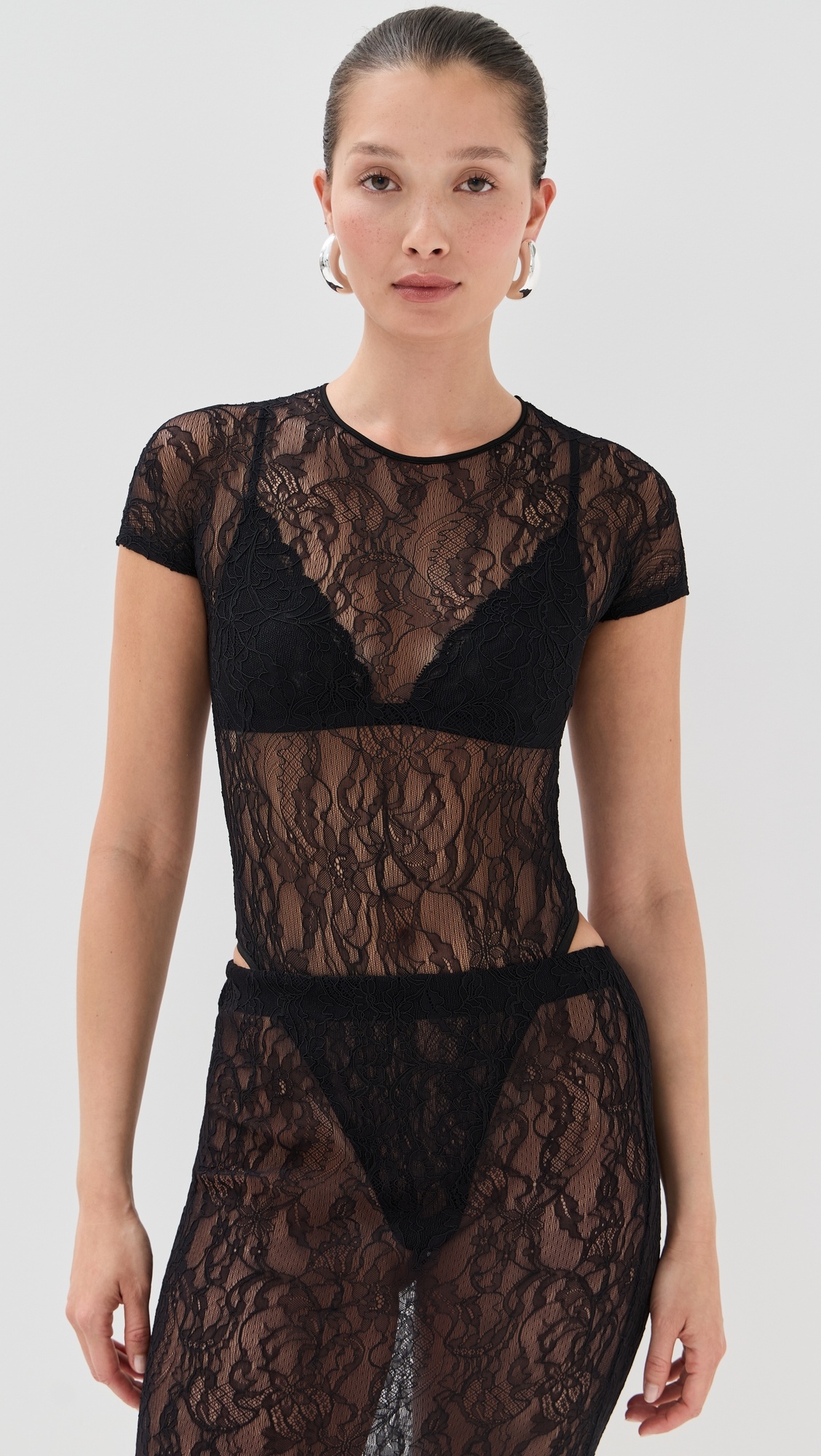 Lace Cap Sleeve Bodysuit - 6