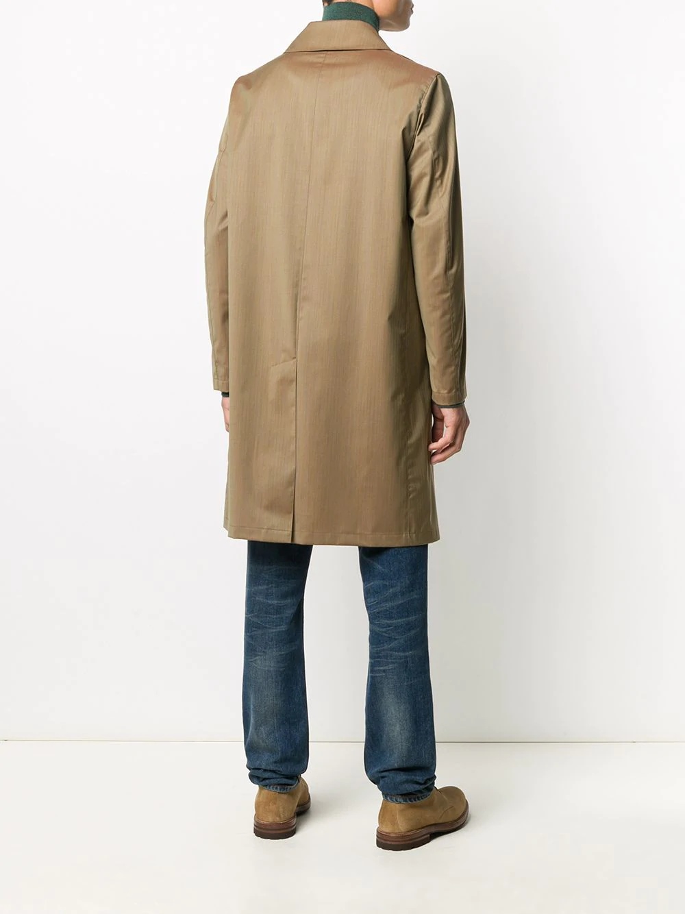 single-breasted wool car coat - 4