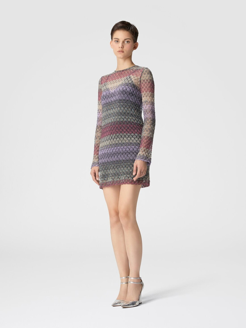 chinese dress ladies Missoni // Yellow Sparkly Crochet Lace Dress – VSP Consignment main image 0