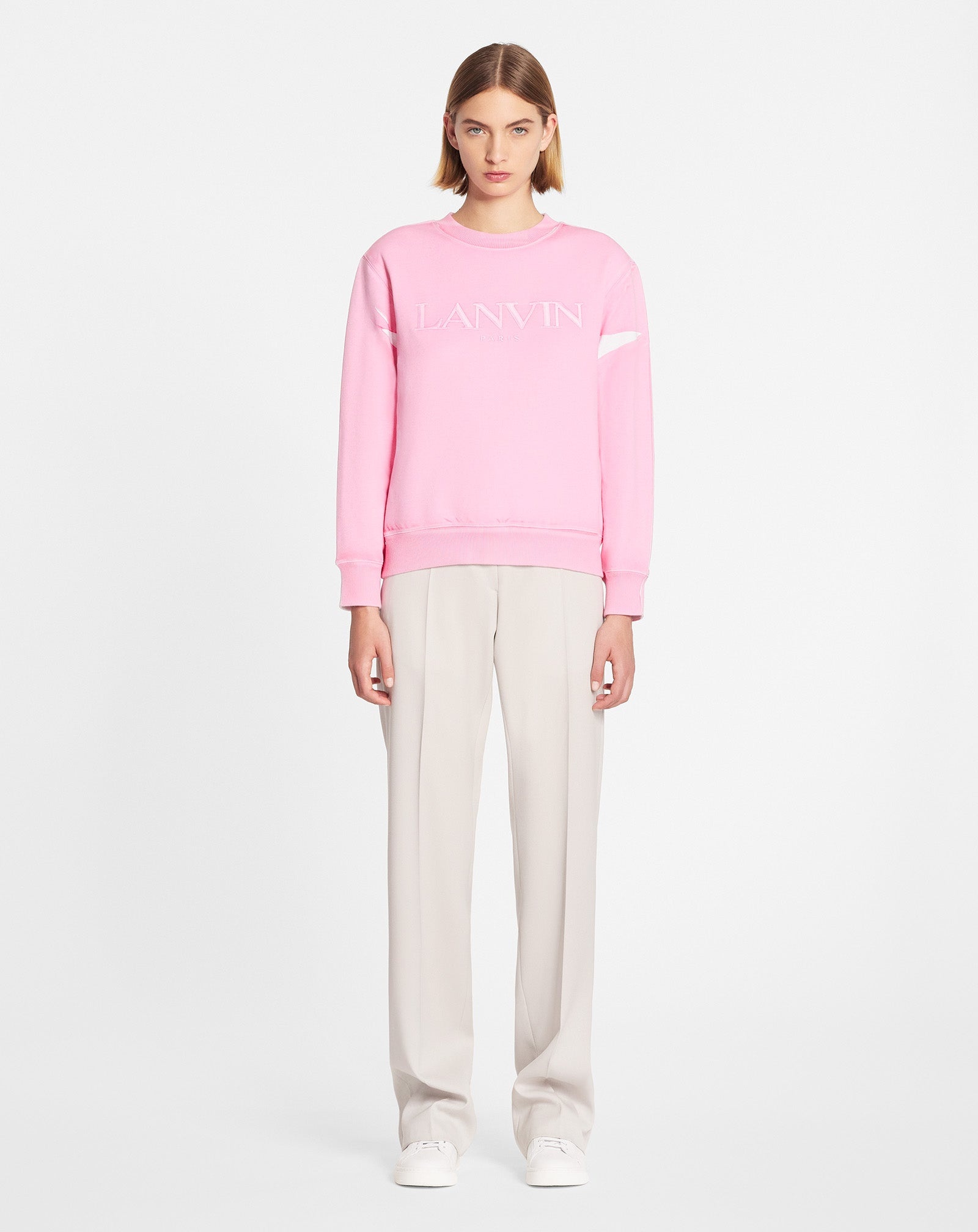 OVERPRINTED EMBROIDERED LANVIN PARIS SWEATSHIRT - 2