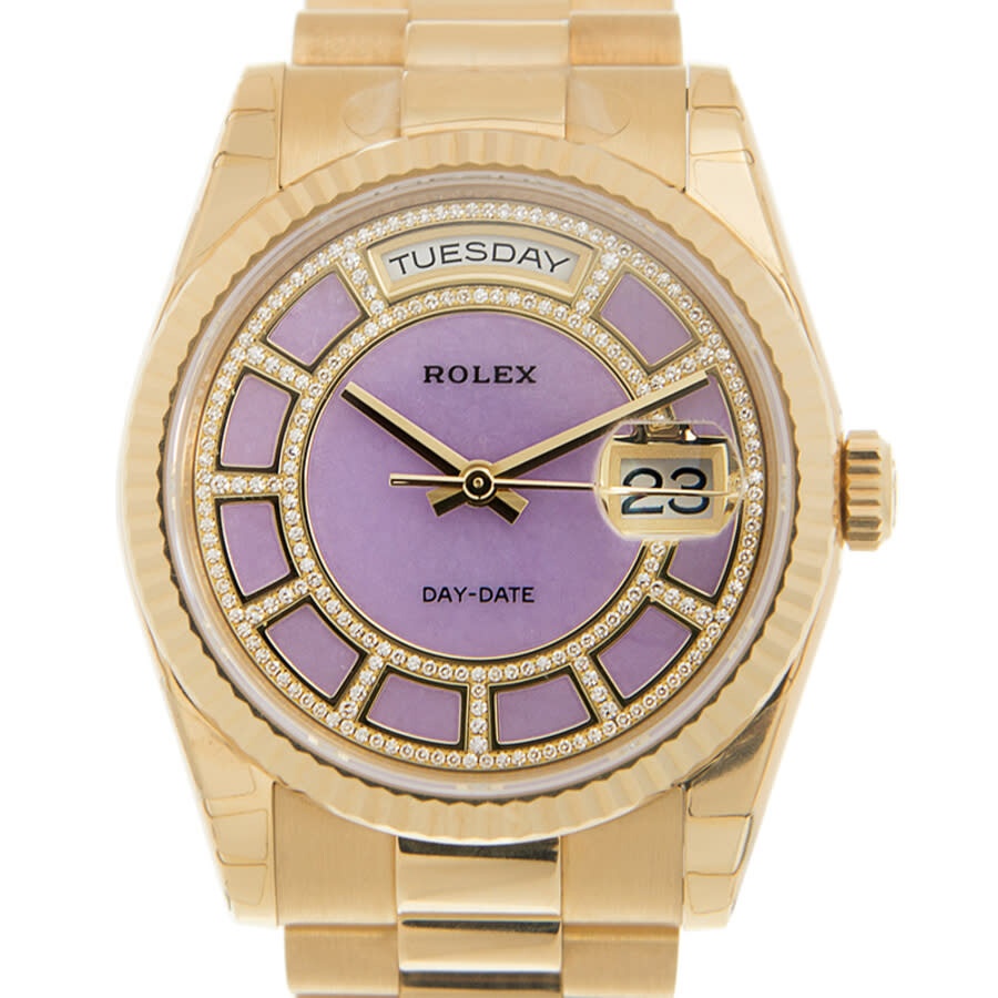 Rolex Day-Date Diamond Purple Dial Ladies Watch 118238 LDP - 2