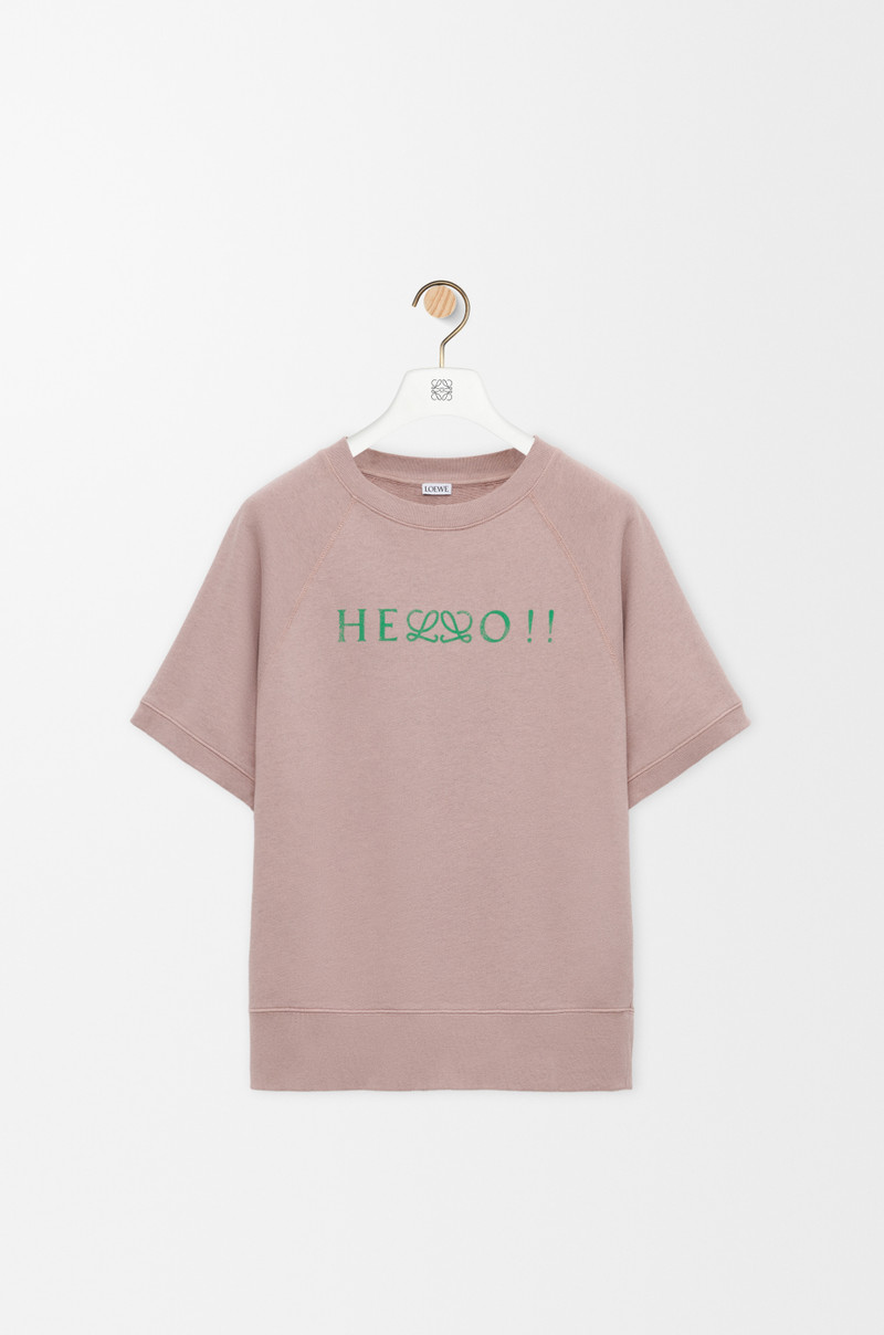 Short sleeve sweatshirt in cotton 1