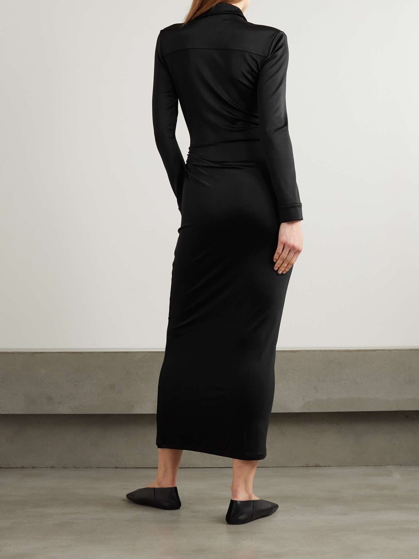 Iana gathered stretch-jersey maxi dress - 3