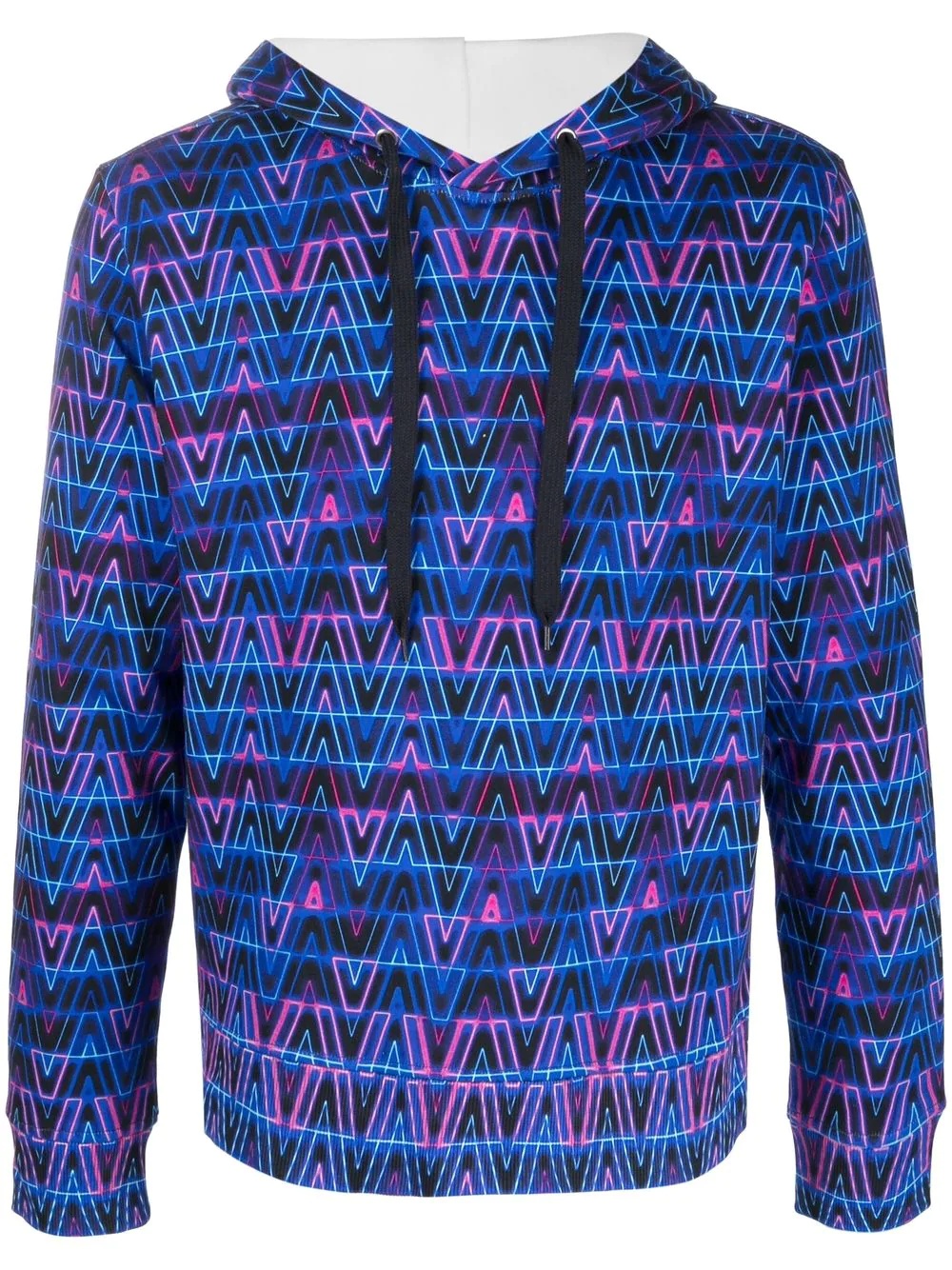 Optical Valentino print hoodie - 1