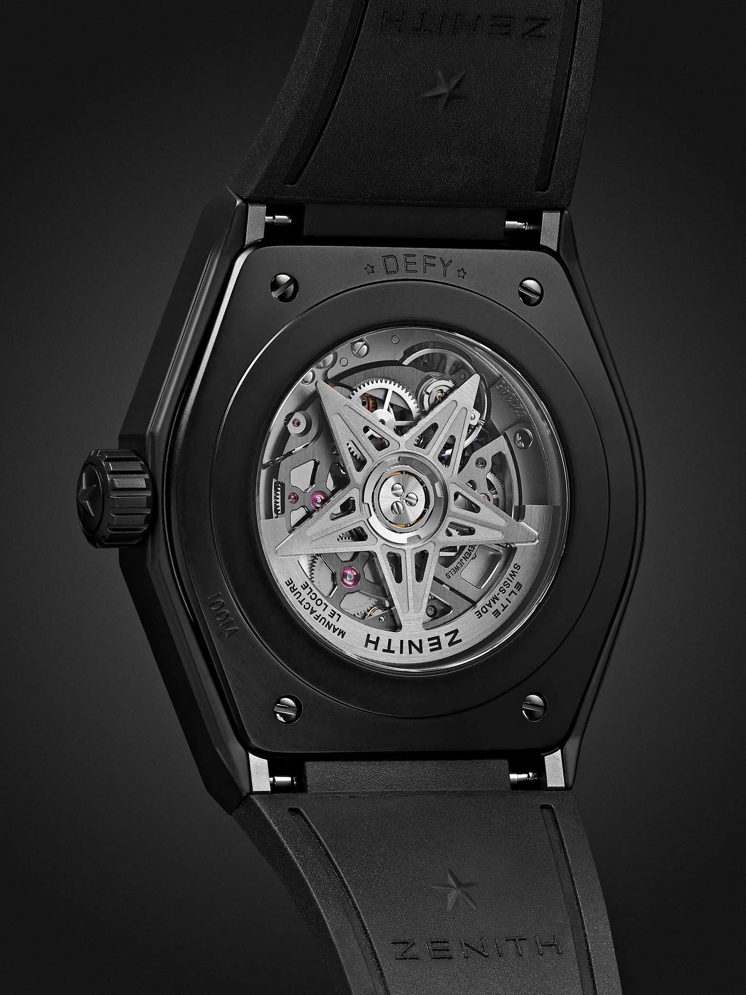 Defy Classic Automatic 41mm Ceramic and Rubber Watch - 5