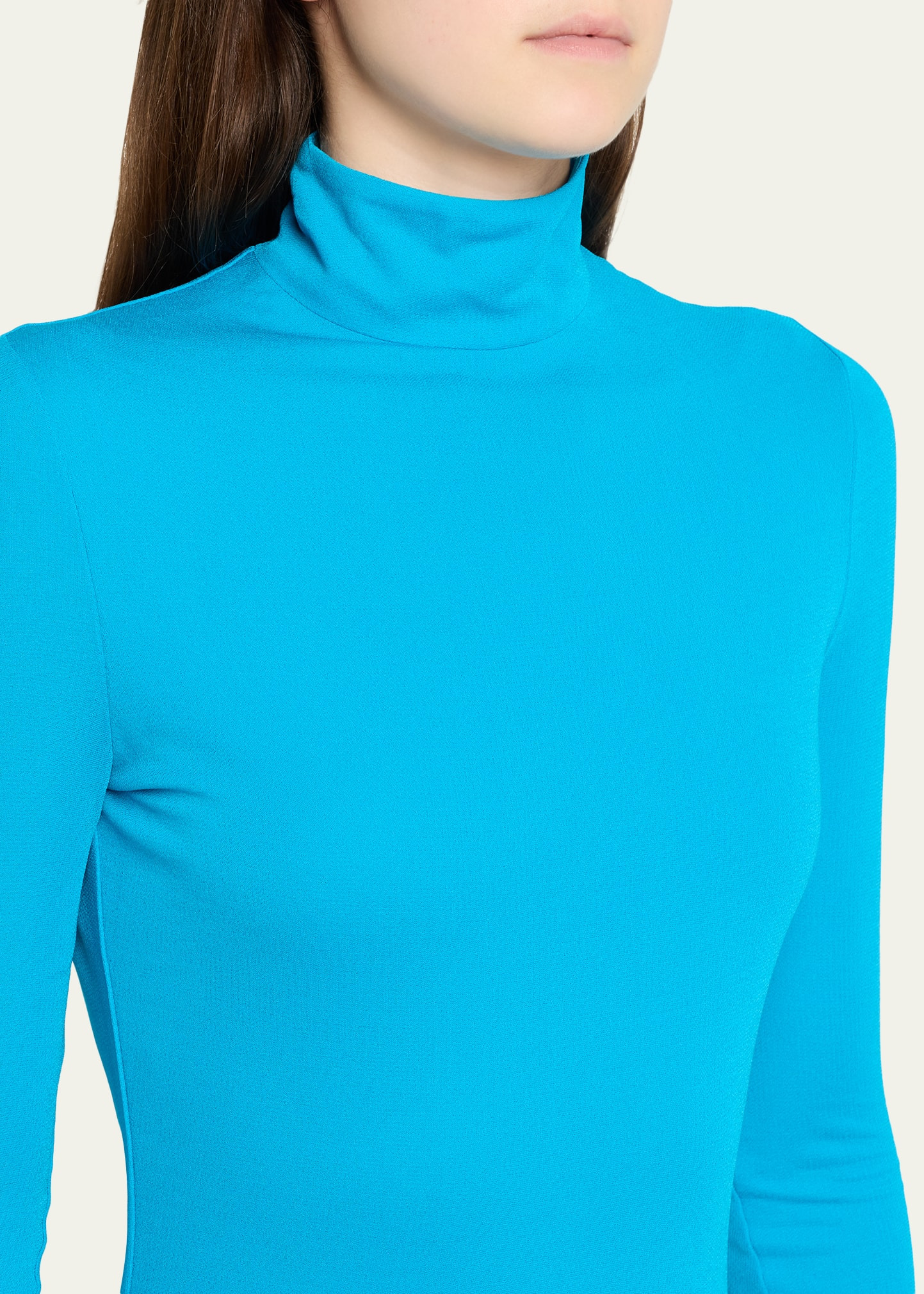 Heart Cutout Turtleneck Long-Sleeve Maxi Dress - 5