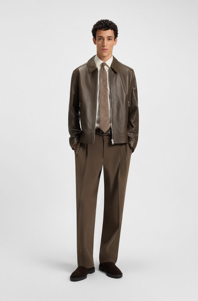 BOSS RELAXED-FIT PANTS IN MERCERISED STRETCH COTTON outlook