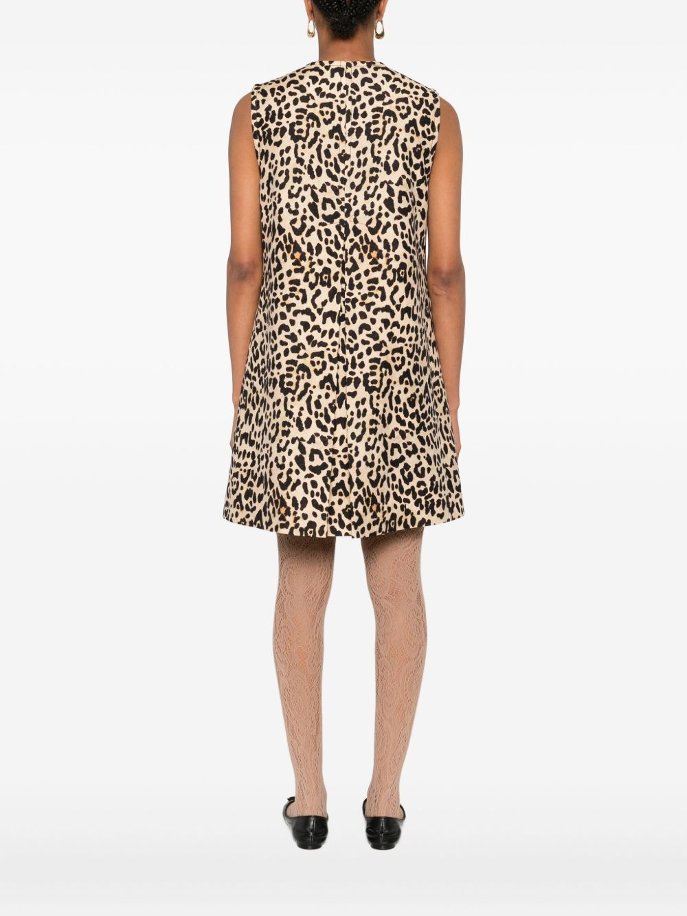 leopard print button-fastening jacket - 4