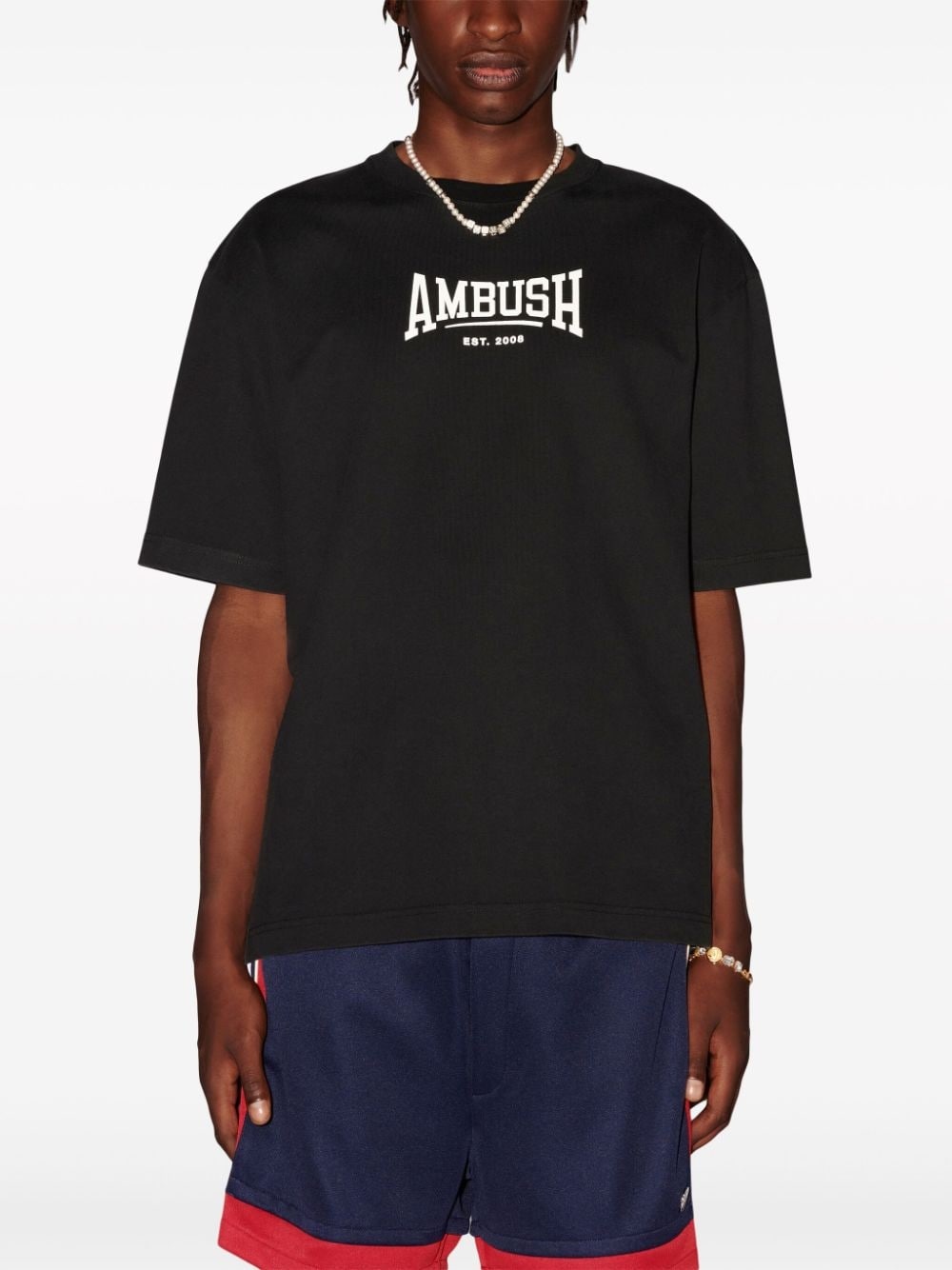 logo-print organic-cotton T-shirt - 3