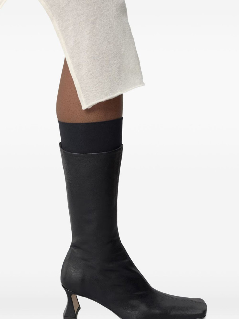 Araxi square-toe leather ankle boots 3