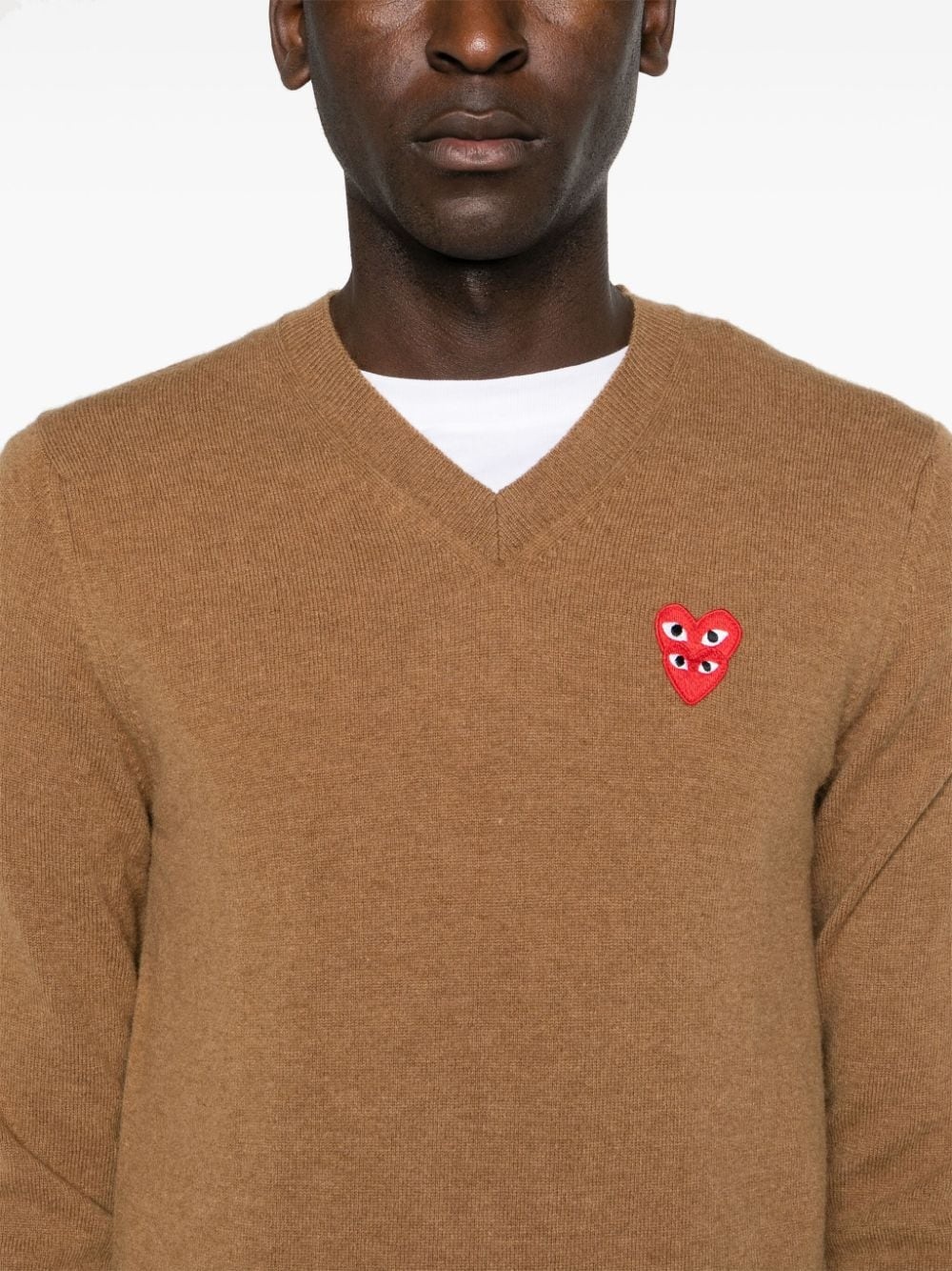 heart-patch wool jumper - 6