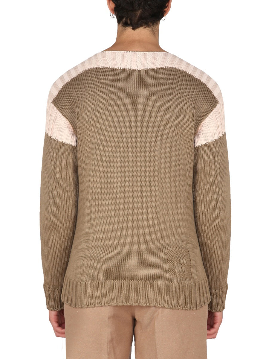 Fendi Men Cotton And Cashmere Sweater - 2