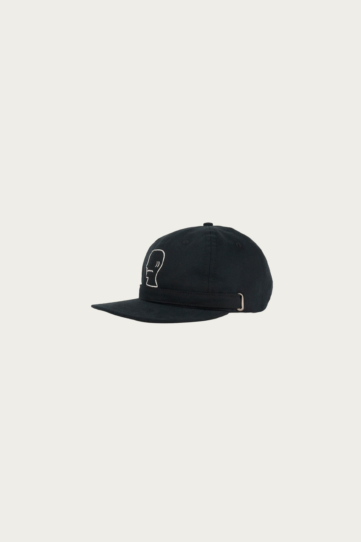 Extended Strap 6 Panel Logohead Hat - Black - 3