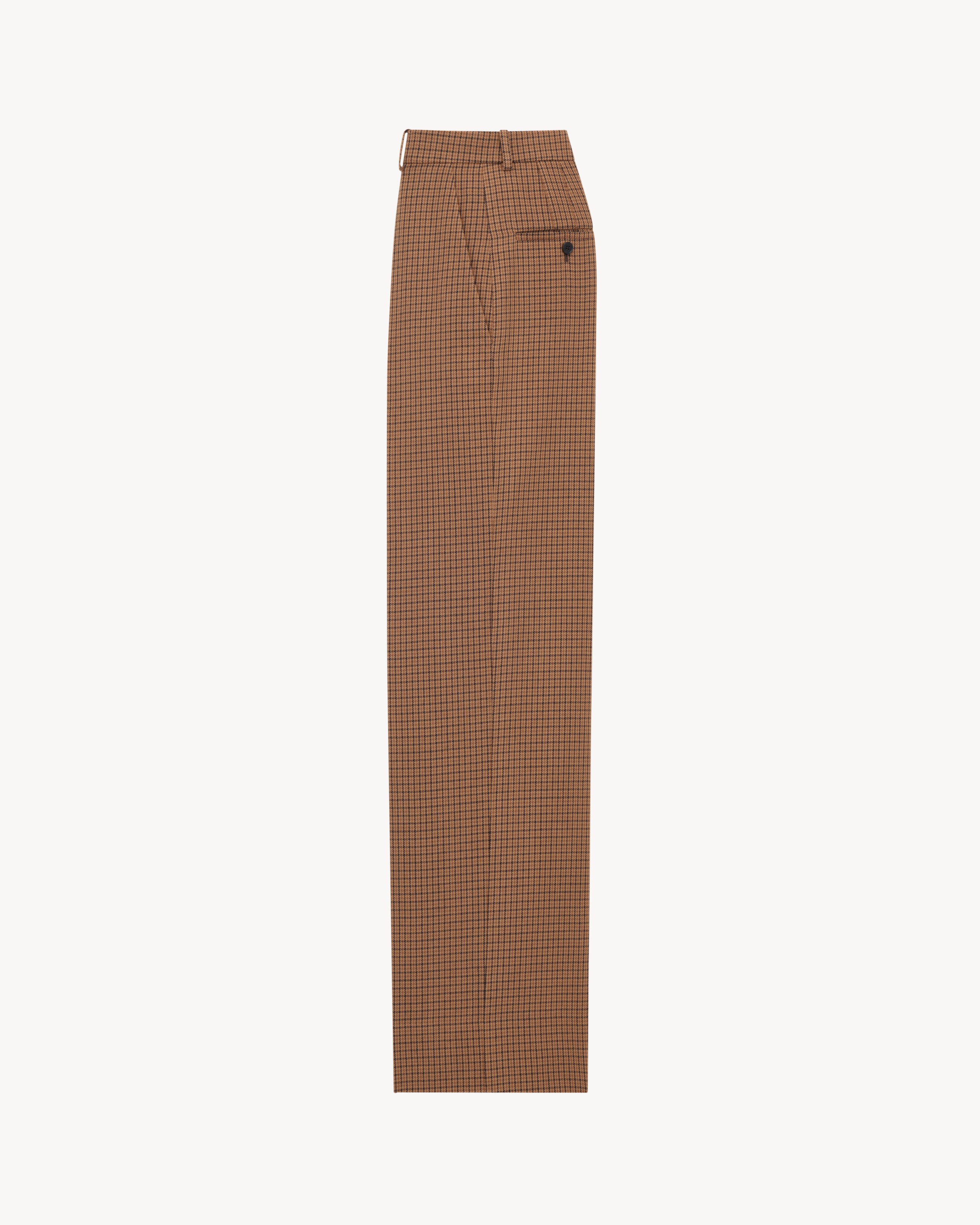 HIGH-RISE PANTS IN WOOL CHECK - 2