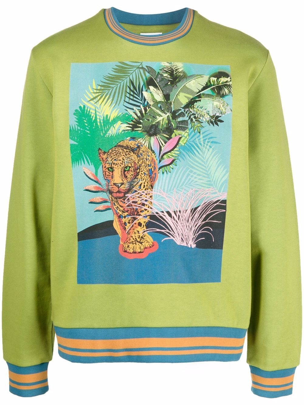 tiger-print jumper - 1