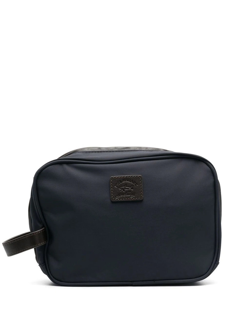 leather-trim wash bag 1