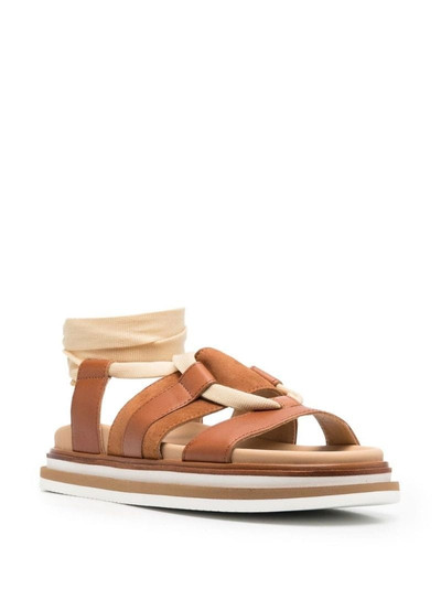 HOGAN strappy leather sandals outlook