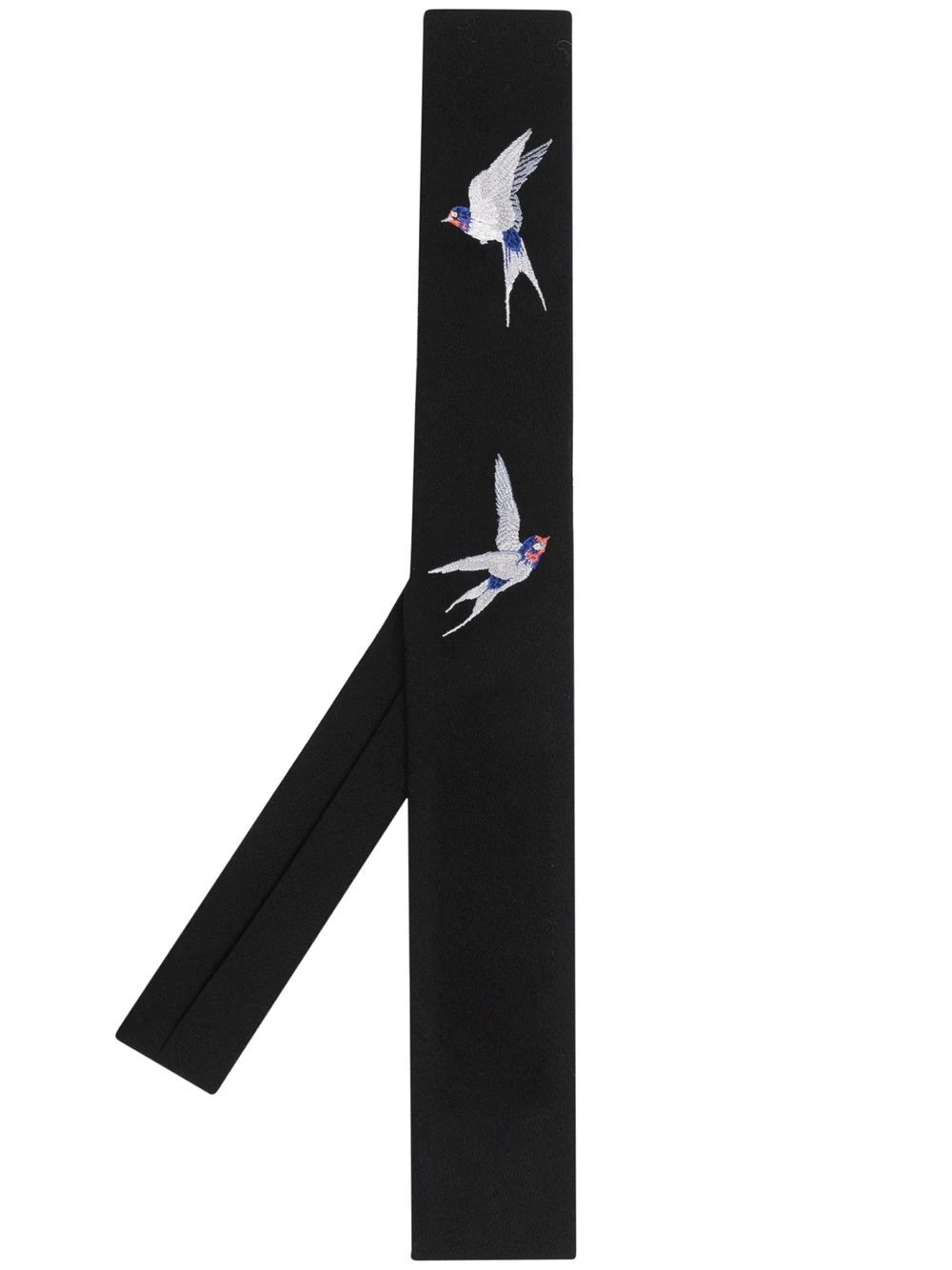 embroidered bird tie - 1