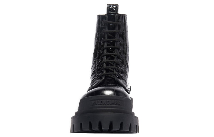 (WMNS) Balenciaga Strike Martin Boots Black 600970WA9D01000 - 3