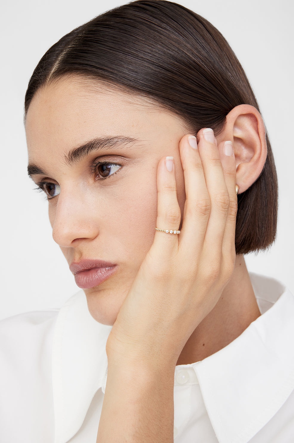 Gradual Diamond Pinky Ring - 14k Gold - 2