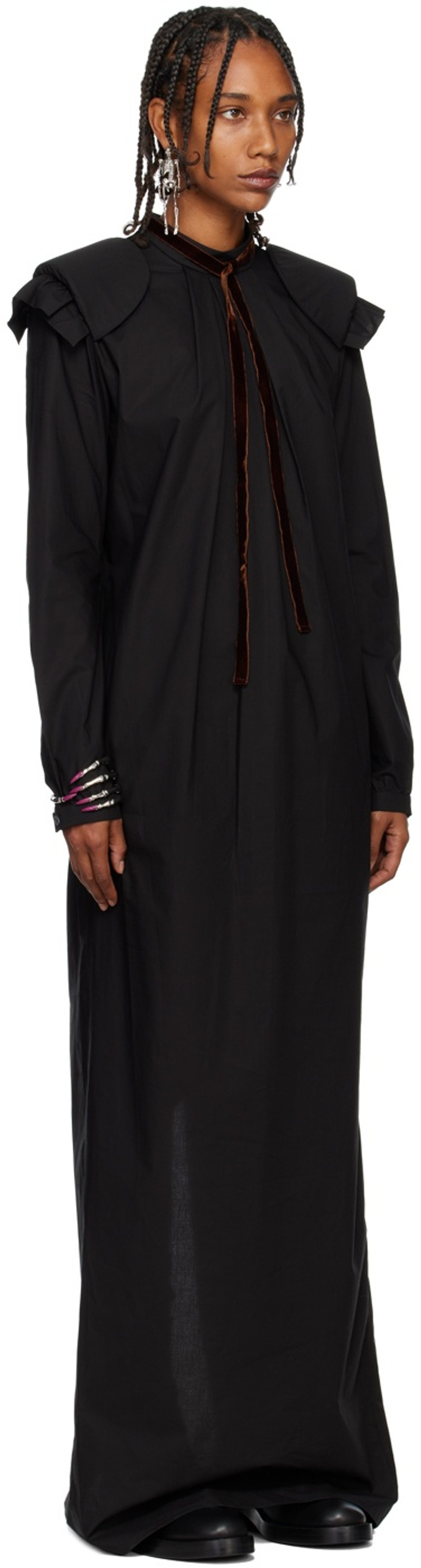 Raf Simons Black Shirt Maxi Dress outlook