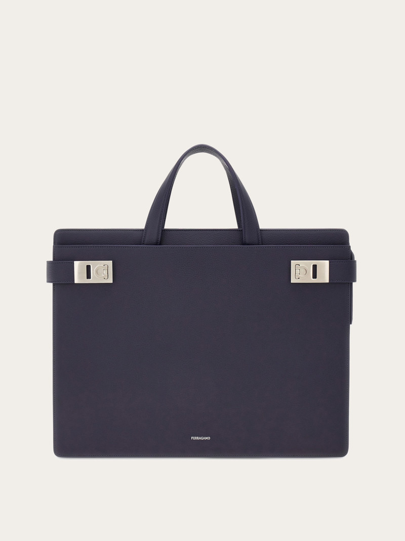 Briefcase with Gancini buckles 1
