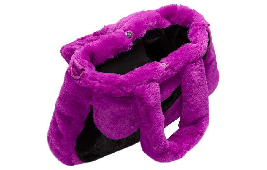 Nike NSW Faux Fur Tote Bag 'Vivid Purple Black' DQ5804-551 - 4