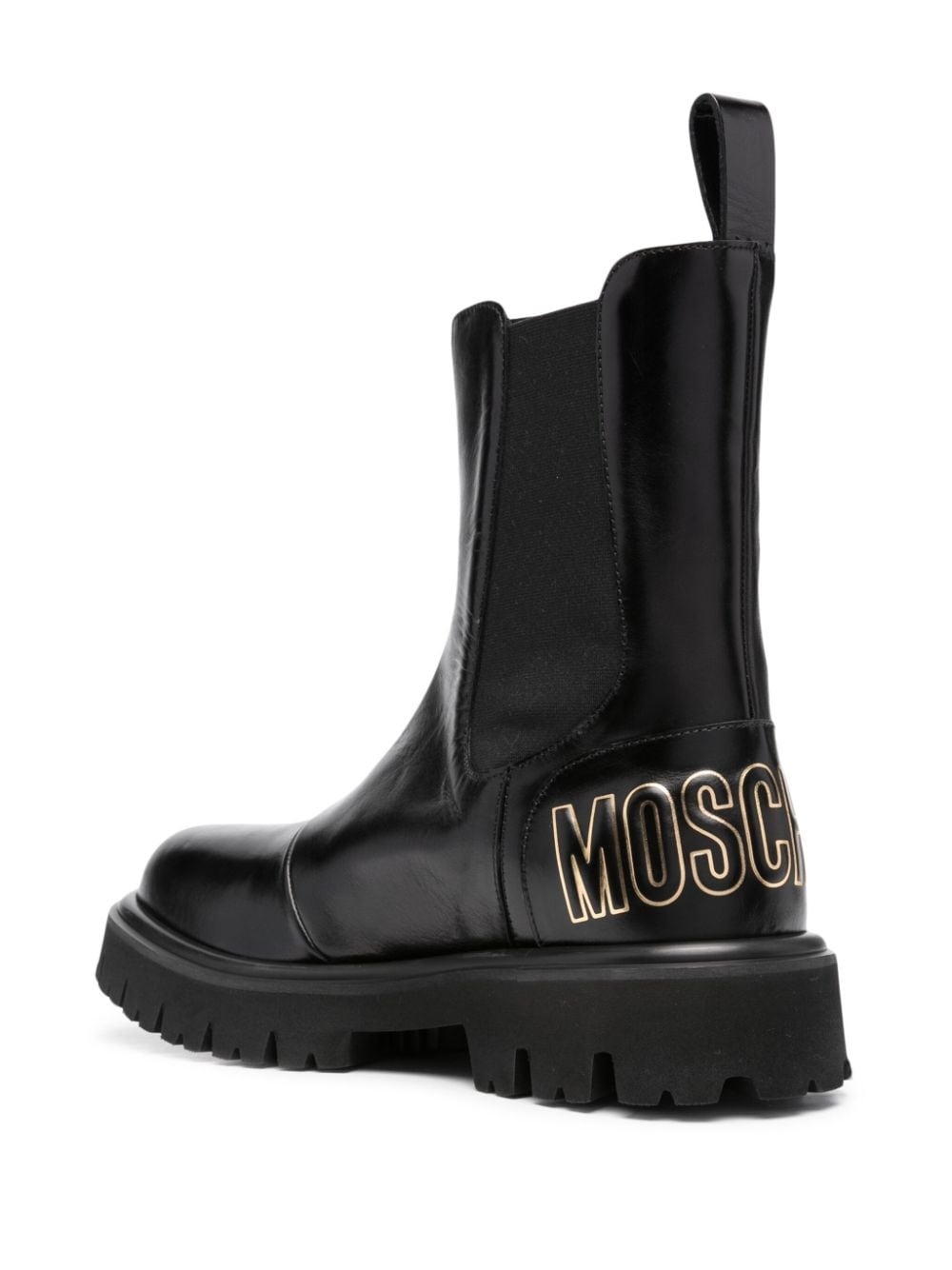 logo-lettering 50mm leather ankle boots - 3