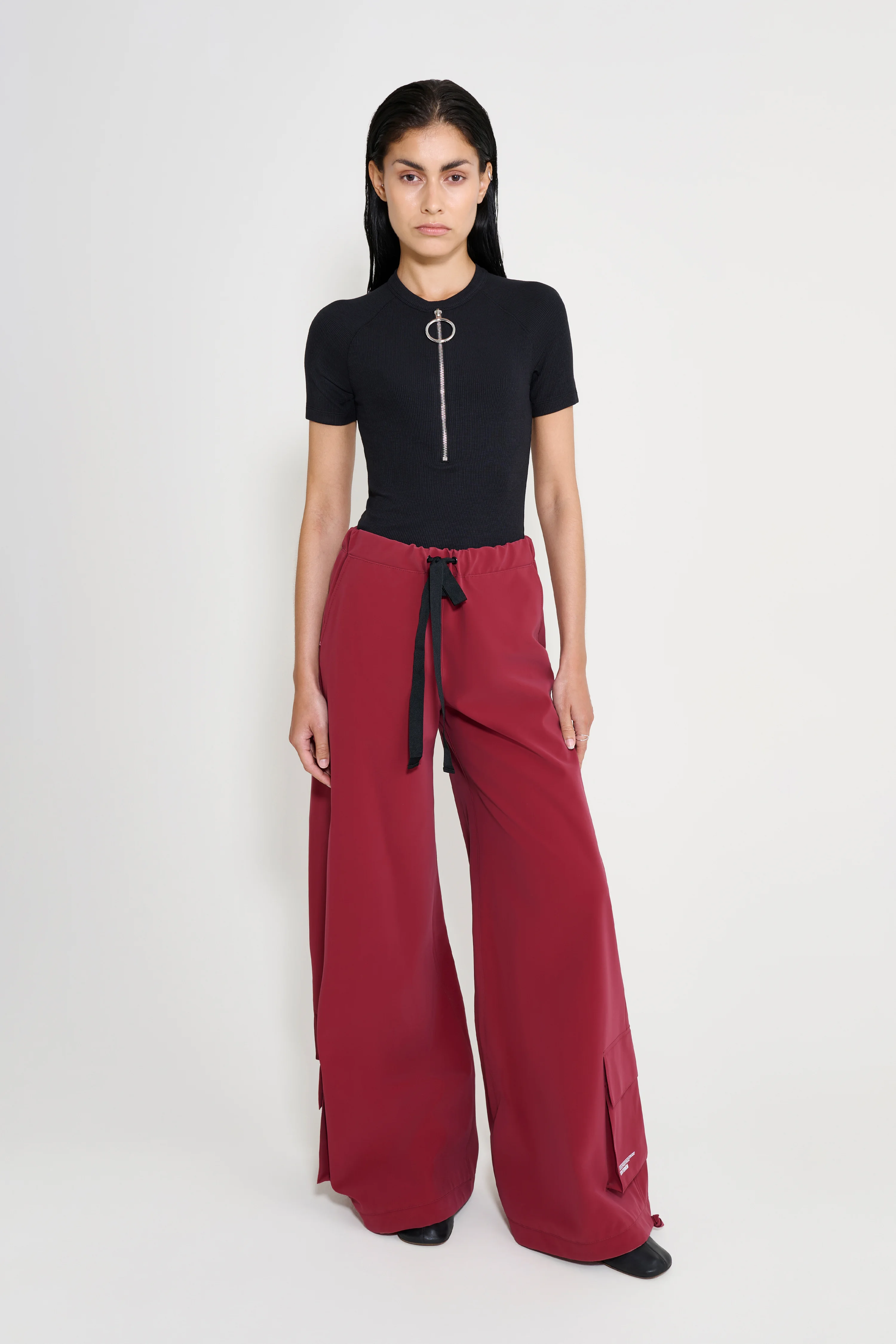Karla Pocket Trousers Burgundy - 1
