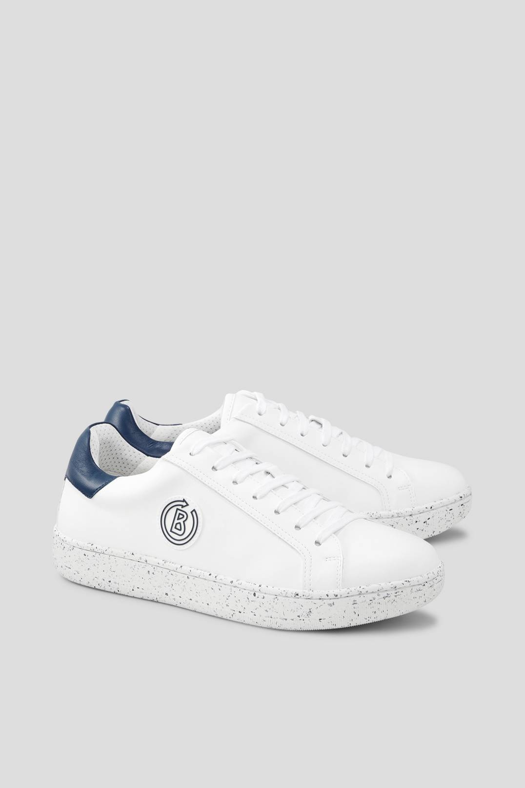 MALMÖ SUSTAINABLE SNEAKERS IN WHITE/NAVY BLUE - 3
